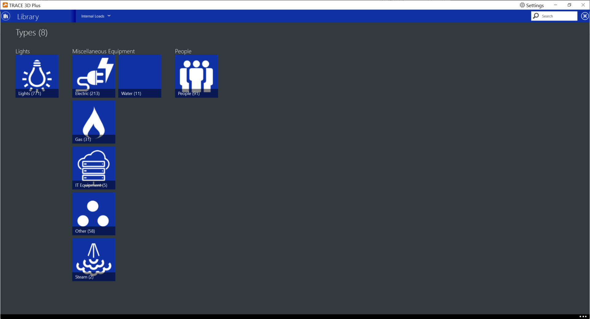 Internal loads library